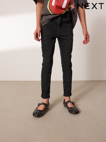 Black Slim Fit Skinny Jeans (3-16yrs) (U85464) | £12 - £17