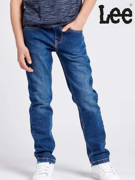Lee Mid Blue Boys Luke Slim Fit Jeans (U86699) | £45 - £60