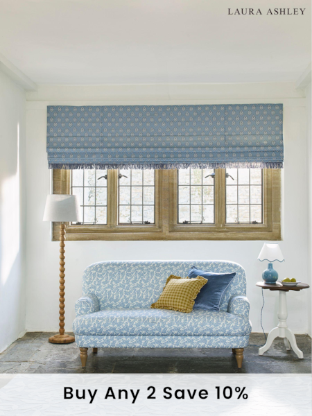 Laura Ashley Cariad Spray Newport Blue Clipsham Small 2 Seater Sofa (U87751) | £799
