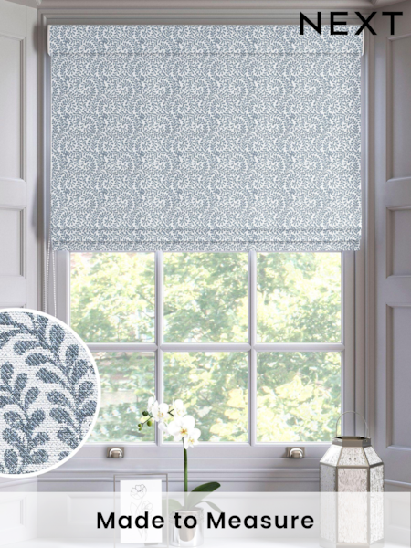 Blue Portia Made To Measure Roman Blind (U91876) | £84