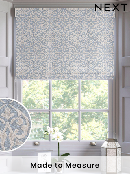 Blue Renna Made To Measure Roman Blind (U91884) | £79