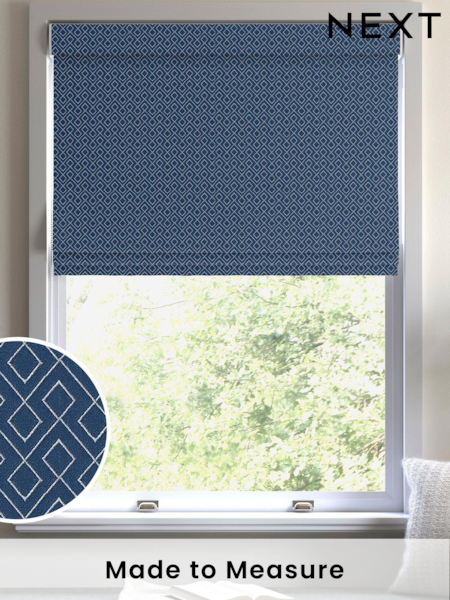 Blue Sicily Made To Measure Roman Blind (U91900) | £79