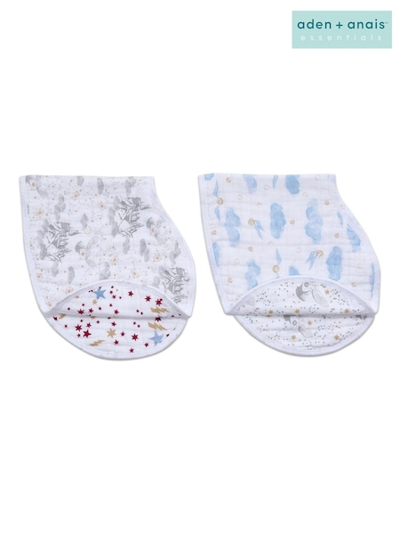 aden + anais White 100% Cotton Harry Potter Iconic Burpy Bib (U92031) | £22