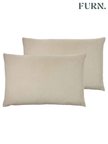 furn. 2 Pack Natural Contra Filled Cushions (U94615) | £25