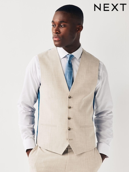 Stone Regular Fit Motionflex Stretch Waistcoat (U95923) | £40