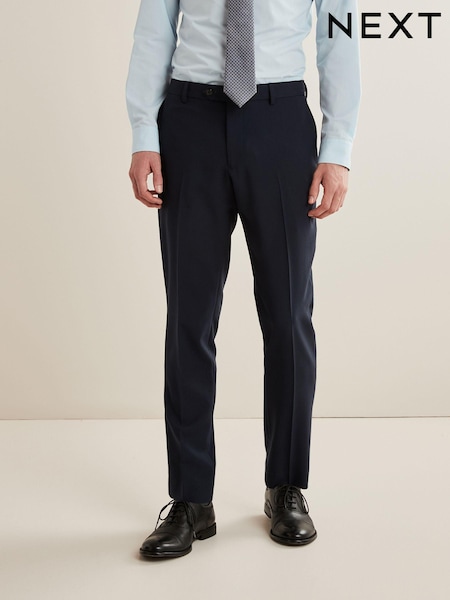 Navy Blue Slim Fit Essential Suit Trousers (U96007) | £30