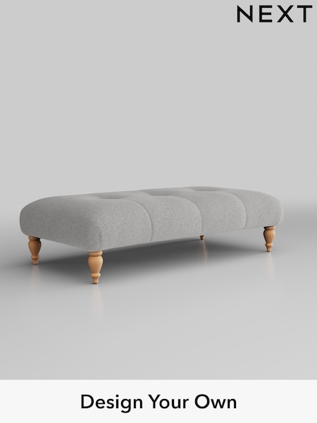 Tweedy Chenille/Silver Grey Erin Buttoned Back Deep Sit (U97883) | £450