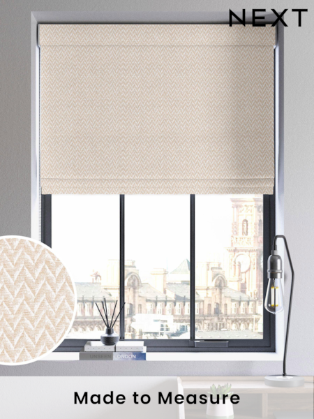 Cream Ziggy Made To Measure Roman Blind (U98954) | £84