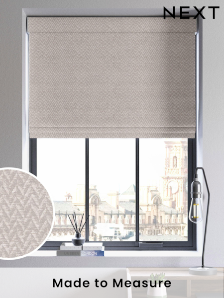 Silver Ziggy Made To Measure Roman Blind (U98957) | £84