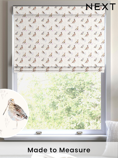 Natural Bird Made To Measure Roman 100% Cotton Blind (U98958) | £52