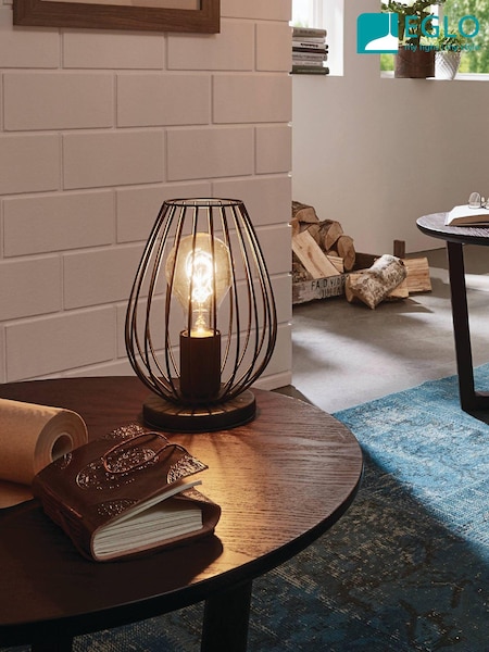 Eglo Black Newtown Caged Table Lamp (UB3309) | £35
