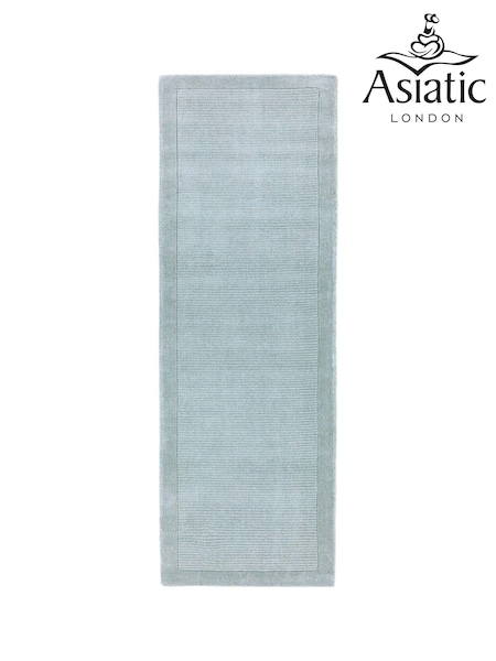 Asiatic Rugs Duck Egg Blue York Wool Runner Rug (ULV241) | £131