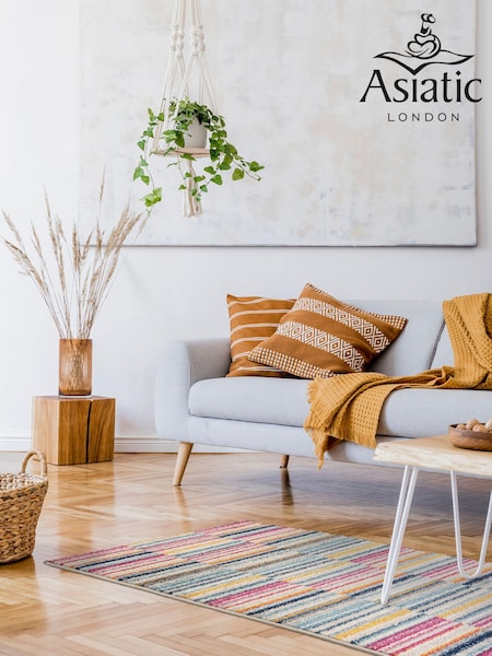 Asiatic Rugs Multicolour Muse Stripe Flatweave Runner Rug (UNU809) | £52