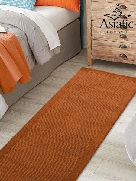 Asiatic Rugs Terracotta Orange York Wool Runner Rug (UNY399) | £131