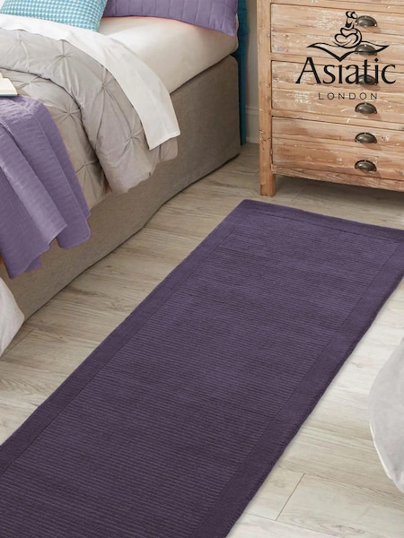 Asiatic Rugs Purple York Wool Runner Rug (UPG596) | £131