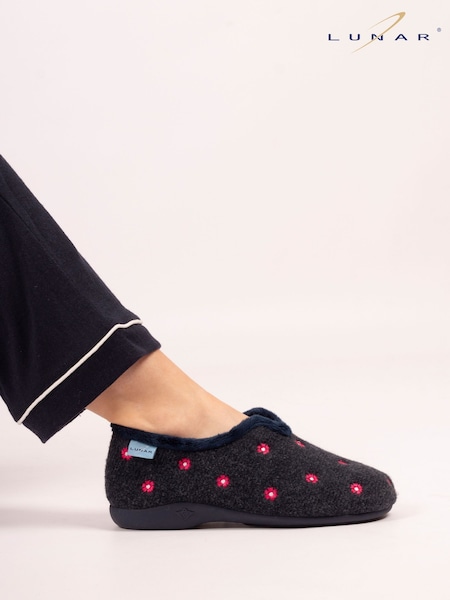 Lunar Blue Havana Full Slippers (V00105) | £35