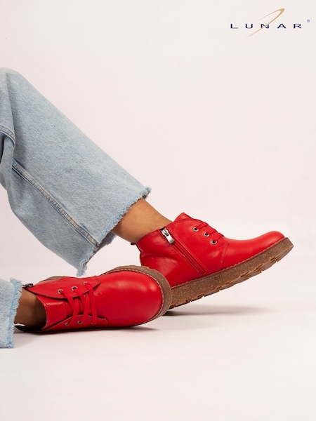 Lunar Red Claire III  Leather Ankle Boots (V00108) | £80