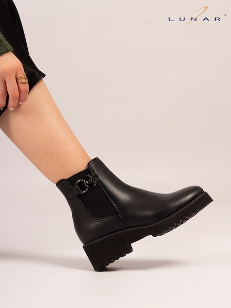 Lunar Union Ankle Black Boots (V00158) | £70
