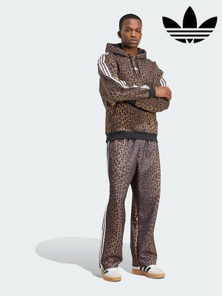 adidas Originals Brown Firebird Loose Leopard Track Joggers (V00181) | £65
