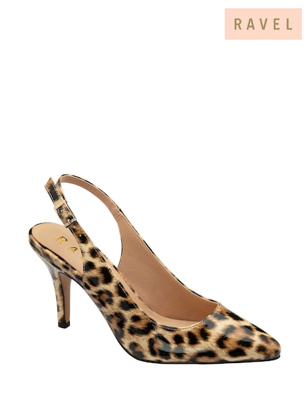 Ravel Animal Print Slingback Court Shoes (V00232) | £60