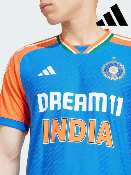 adidas Blue India Cricket T20I Jersey (V00279) | £65