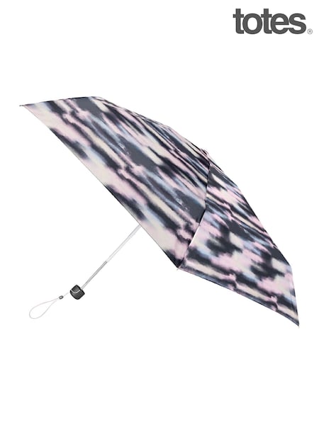 Totes White Xtra Strong Mini Flower Stems Print Umbrella (V00289) | £27