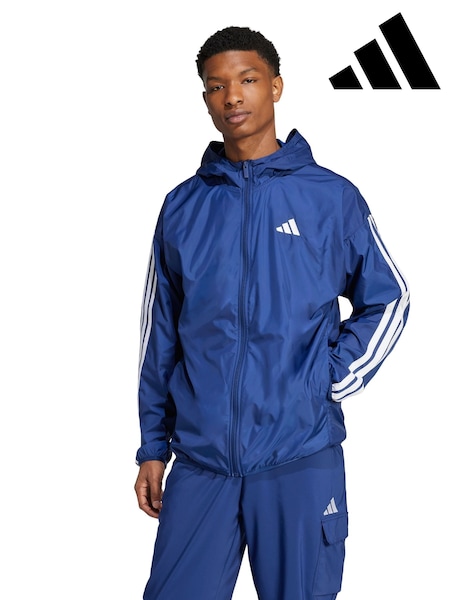 adidas Blue Essentials 3 Stripes Windbreaker (V00313) | £60