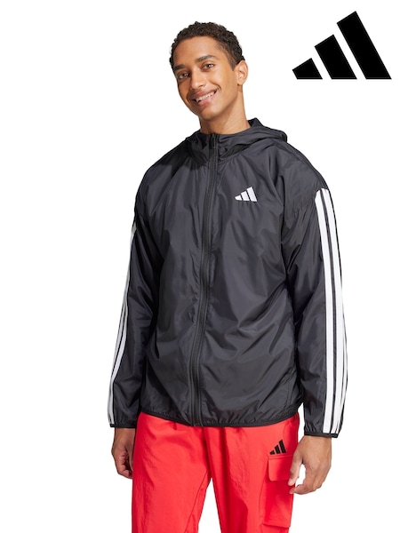 adidas Black Essentials 3 Stripes Windbreaker (V00315) | £60