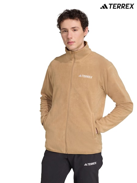 adidas Terrex Brown Multi Essentials Full-Zip Fleece Jacket (V00316) | £40