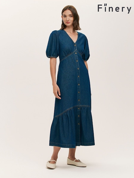 Finery Blue Goldie Dress (V00324) | £59