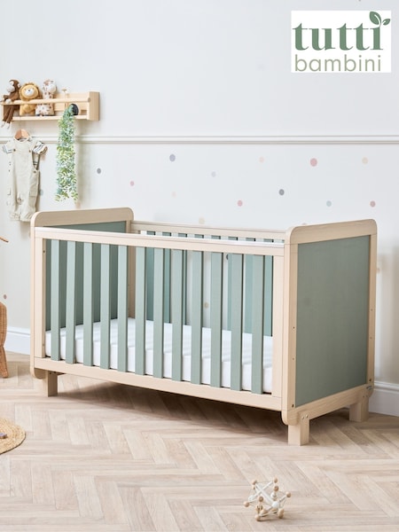 Tutti Bambini Oak Sage Weave Kuba Cot Bed (V00381) | £279