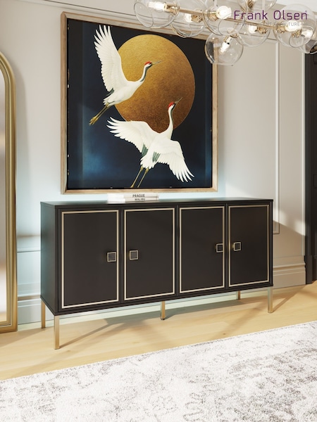 Frank Olsen Black Large Mia 4 Door Sideboard (V00431) | £549