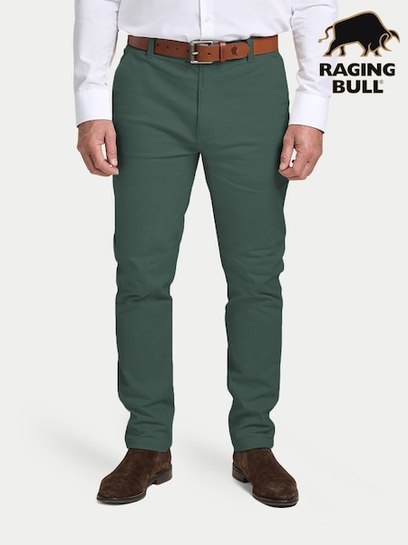 Raging Bull Green Classic Chino Trousers (V00822) | £70