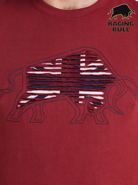 Raging Bull Red Slash Bull T-Shirt (V00829) | £33 - £35