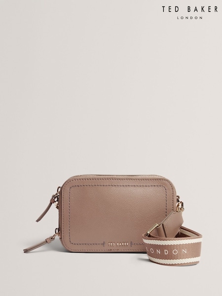 Ted Baker Cream Linzie Webbing Leather Small Cross-Body Camera Bag (V00877) | £119
