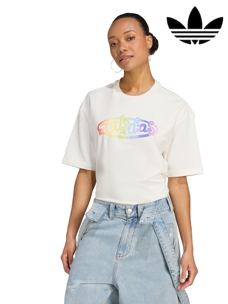 adidas Originals White x Jeremy Scott Graphic T-Shirt (V01005) | £35