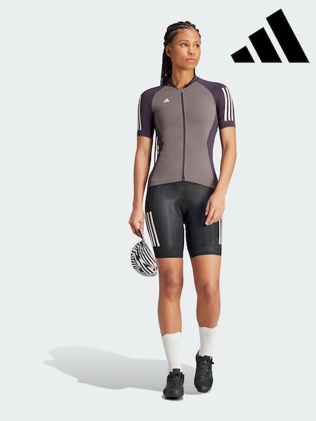 adidas Grey Essentials 3-Stripes Cycling Jersey (V01013) | £70
