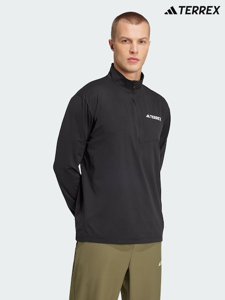 adidas Terrex Black Multi Climacool 1/2 Zip Long Sleeve Top (V01080) | £50