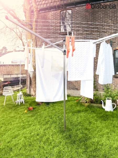 Brabantia Metallic Grey Topspinner Rotary Dryer Airer with Ground Spike (V01120) | £80