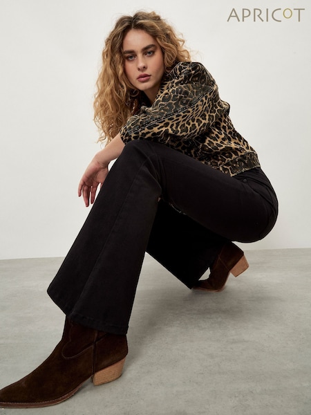 Apricot Black Lola Flare Jeans (V01185) | £52