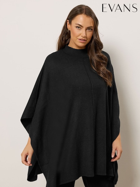 Evans Seam Detail Poncho Jumper (V01224) | £43