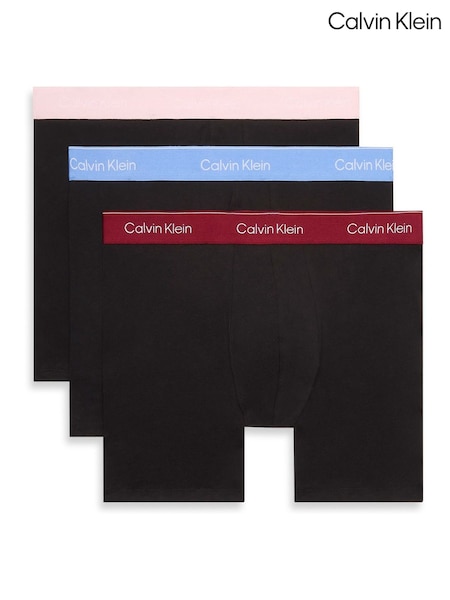 Calvin Klein Black 3 Pack Boxer Briefs with Icon Cotton Stretch (V01409) | £44