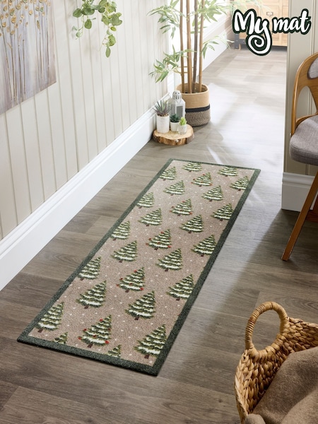 My Mat Beige Winter Trees Runner (V01457) | £37
