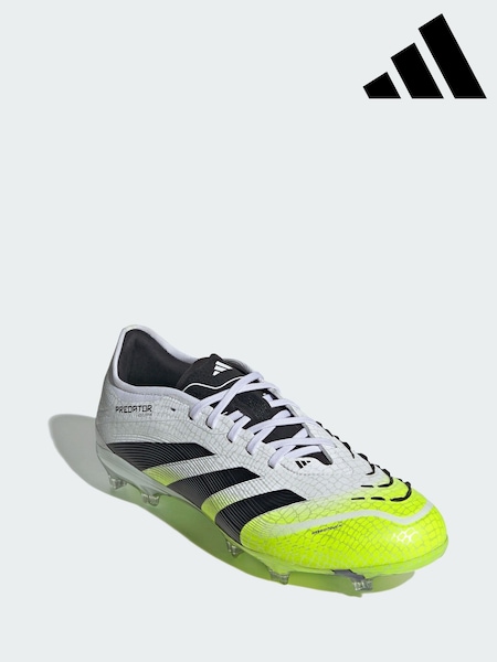adidas White Predator Pro Firm Ground Boots (V01592) | £130