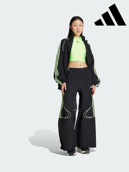 adidas Originals Black Teamgeist Adicolor Oversized Woven Track Joggers (V01628) | £75