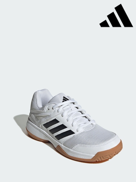 adidas White Speedcourt Indoor Shoes (V01662) | £33