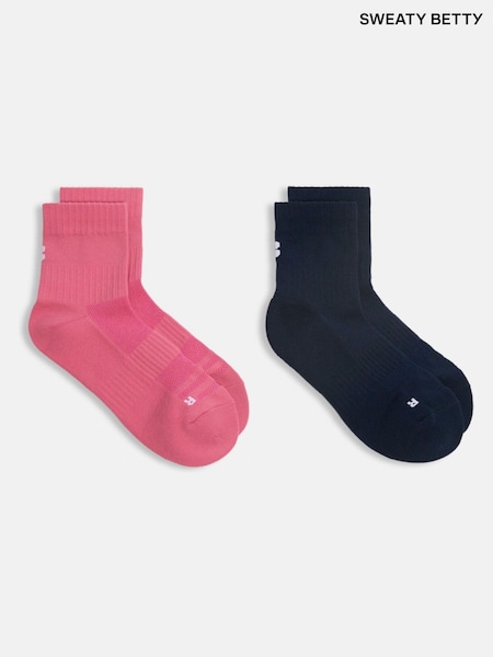Sweaty Betty Pink Crew Running Socks 2 Pack (V01687) | £25