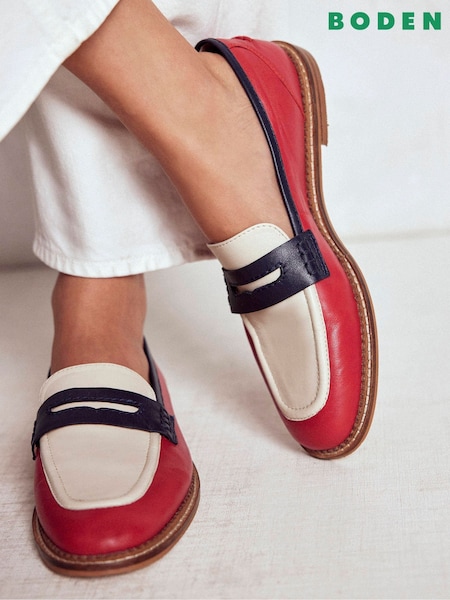 Boden Red Nya Penny Loafers (V01750) | £119