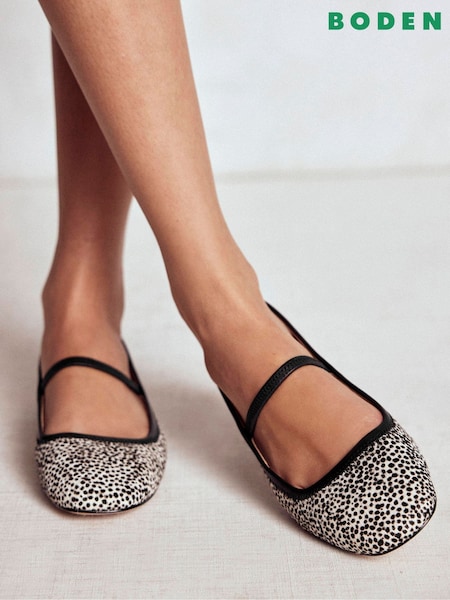 Boden Animal print Thea Mary Jane Ballet Flats (V01754) | £129