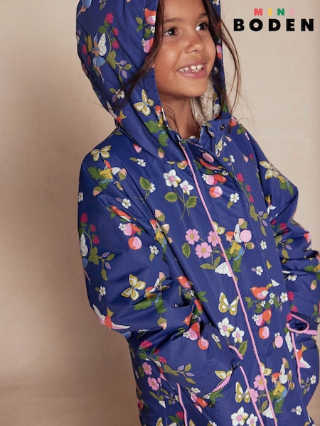 Boden Blue Sherpa Lined Anorak (V01782) | £49 - £55
